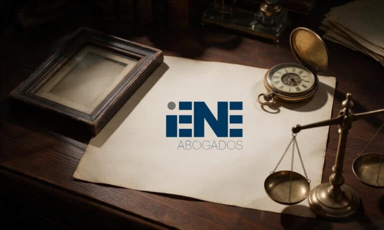 Una hoja de papel blanca con el logotipo de IENE en el medio